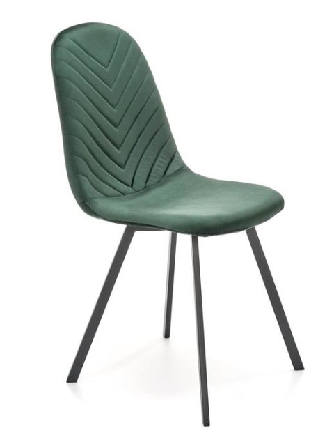 Halmar K462 krzesło do jadalni ciemny zielony, materiał: tkanina - velvet / metal Halmar K462 krzesło do jadalni ciemny zielony, materiał: tkanina - velvet / metal