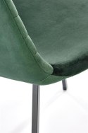 Halmar K462 krzesło do jadalni ciemny zielony, materiał: tkanina - velvet / metal Halmar K462 krzesło do jadalni ciemny zielony, materiał: tkanina - velvet / metal