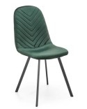 Halmar K462 krzesło do jadalni ciemny zielony, materiał: tkanina - velvet / metal Halmar K462 krzesło do jadalni ciemny zielony, materiał: tkanina - velvet / metal