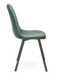 Halmar K462 krzesło do jadalni ciemny zielony, materiał: tkanina - velvet / metal Halmar K462 krzesło do jadalni ciemny zielony, materiał: tkanina - velvet / metal
