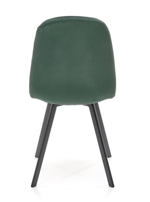 Halmar K462 krzesło do jadalni ciemny zielony, materiał: tkanina - velvet / metal Halmar K462 krzesło do jadalni ciemny zielony, materiał: tkanina - velvet / metal