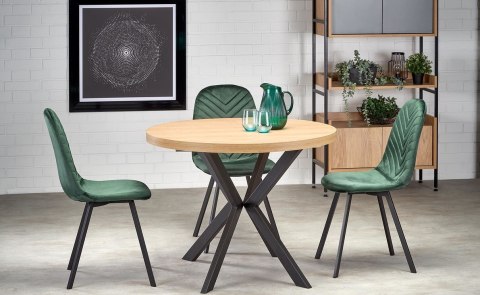 Halmar K462 krzesło do jadalni ciemny zielony, materiał: tkanina - velvet / metal Halmar K462 krzesło do jadalni ciemny zielony, materiał: tkanina - velvet / metal