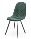 Halmar K462 krzesło do jadalni ciemny zielony, materiał: tkanina - velvet / metal Halmar K462 krzesło do jadalni ciemny zielony, materiał: tkanina - velvet / metal