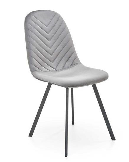 Halmar K462 krzesło do jadalni popiel, materiał: tkanina - velvet / metal Halmar K462 krzesło do jadalni popiel, materiał: tkanina - velvet / metal