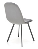 Halmar K462 krzesło do jadalni popiel, materiał: tkanina - velvet / metal Halmar K462 krzesło do jadalni popiel, materiał: tkanina - velvet / metal
