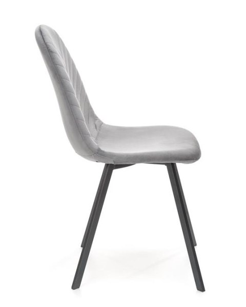 Halmar K462 krzesło do jadalni popiel, materiał: tkanina - velvet / metal Halmar K462 krzesło do jadalni popiel, materiał: tkanina - velvet / metal