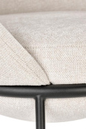 Halmar K482 krzesło do jadalni beżowy, materiał: tkanina / stal malowana proszkow czarny