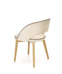 Halmar MARINO krzesło do jadalni dąb miodowy / tap. MONOLITH 04 (kremowe) - tapicerowane do salonu - nogi lite drewno