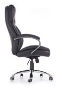 Halmar KING fotel obrotowy gabinetowy czarny, mechanizm TILT, ekoskóra Halmar KING fotel obrotowy gabinetowy czarny, mechanizm TILT, ekoskóra