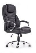 Halmar KING fotel obrotowy gabinetowy czarny, mechanizm TILT, ekoskóra Halmar KING fotel obrotowy gabinetowy czarny, mechanizm TILT, ekoskóra