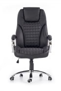 Halmar KING fotel obrotowy gabinetowy czarny, mechanizm TILT, ekoskóra Halmar KING fotel obrotowy gabinetowy czarny, mechanizm TILT, ekoskóra