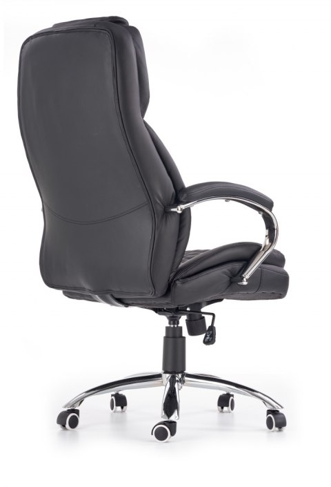 Halmar KING fotel obrotowy gabinetowy czarny, mechanizm TILT, ekoskóra Halmar KING fotel obrotowy gabinetowy czarny, mechanizm TILT, ekoskóra