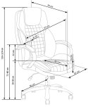 Halmar KING fotel obrotowy gabinetowy czarny, mechanizm TILT, ekoskóra Halmar KING fotel obrotowy gabinetowy czarny, mechanizm TILT, ekoskóra