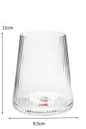 Kare Design KARE szklanka do wody napoju drinka RIFFLE 440ml transparentna szklana na każdą uroczystość Kare Design KARE szklanka do wody napoju drinka RIFFLE 440ml transparentna szklana na każdą uroczystość