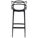 HOKER KRZESŁO BAROWE Z PODŁOKIETNIKAMI HILO PREMIUM 75 cm CZARNE TWORZYWO PP z podnóżkiem DO KUCHNI BARU King Home HOKER KRZESŁO BAROWE Z PODŁOKIETNIKAMI HILO PREMIUM 75 cm CZARNE TWORZYWO PP z podnóżkiem DO KUCHNI BARU King Home