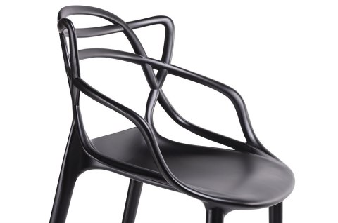 HOKER KRZESŁO BAROWE Z PODŁOKIETNIKAMI HILO PREMIUM 75 cm CZARNE TWORZYWO PP z podnóżkiem DO KUCHNI BARU King Home HOKER KRZESŁO BAROWE Z PODŁOKIETNIKAMI HILO PREMIUM 75 cm CZARNE TWORZYWO PP z podnóżkiem DO KUCHNI BARU King Home