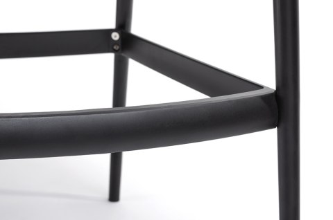 HOKER KRZESŁO BAROWE Z PODŁOKIETNIKAMI HILO PREMIUM 75 cm CZARNE TWORZYWO PP z podnóżkiem DO KUCHNI BARU King Home HOKER KRZESŁO BAROWE Z PODŁOKIETNIKAMI HILO PREMIUM 75 cm CZARNE TWORZYWO PP z podnóżkiem DO KUCHNI BARU King Home