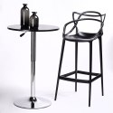 HOKER KRZESŁO BAROWE Z PODŁOKIETNIKAMI HILO PREMIUM 75 cm CZARNE TWORZYWO PP z podnóżkiem DO KUCHNI BARU King Home HOKER KRZESŁO BAROWE Z PODŁOKIETNIKAMI HILO PREMIUM 75 cm CZARNE TWORZYWO PP z podnóżkiem DO KUCHNI BARU King Home