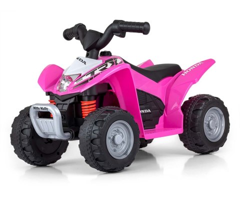 Milly Mally Pojazd na akumulator Quad Jeżdzik HONDA ATV Pink Różowy na licencji Hondy akumulator w zestawie światła Milly Mally Pojazd na akumulator Quad Jeżdzik HONDA ATV Pink Różowy na licencji Hondy akumulator w zestawie światła