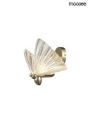 KINKIET LAMPA ŚCIENNA LED BUTTERFLY M złota aluminium transparentne skrzydła szkło kryształowe - MOTYL Moosee MOOSEE KINKIET LAMPA ŚCIENNA LED BUTTERFLY M złota aluminium transparentne skrzydła szkło kryształowe - MOTYL Moosee MOOSEE
