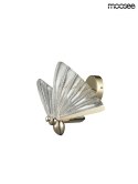 KINKIET LAMPA ŚCIENNA LED BUTTERFLY M złota aluminium transparentne skrzydła szkło kryształowe - MOTYL Moosee MOOSEE