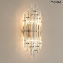 KINKIET LAMPA ŚCIENNA PALAZZO Moosee MOOSEE ZŁOTA metal SZKŁO kryształowe TRANSPARENTNE 2xE14