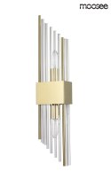 LAMPA ŚCIENNA KINKIET SLANT metal ZŁOTY szkło TRANSPARENTNE 2xE14 Moosee MOOSEE LAMPA ŚCIENNA KINKIET SLANT metal ZŁOTY szkło TRANSPARENTNE 2xE14 Moosee MOOSEE