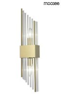 LAMPA ŚCIENNA KINKIET SLANT metal ZŁOTY szkło TRANSPARENTNE 2xE14 Moosee MOOSEE LAMPA ŚCIENNA KINKIET SLANT metal ZŁOTY szkło TRANSPARENTNE 2xE14 Moosee MOOSEE