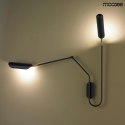 KINKIET LAMPA ŚCIENNA TENTA Moosee MOOSEE CZARNA mat METALOWA 1xE27 1xG9 JEDNO Z RAMION REGULOWANE