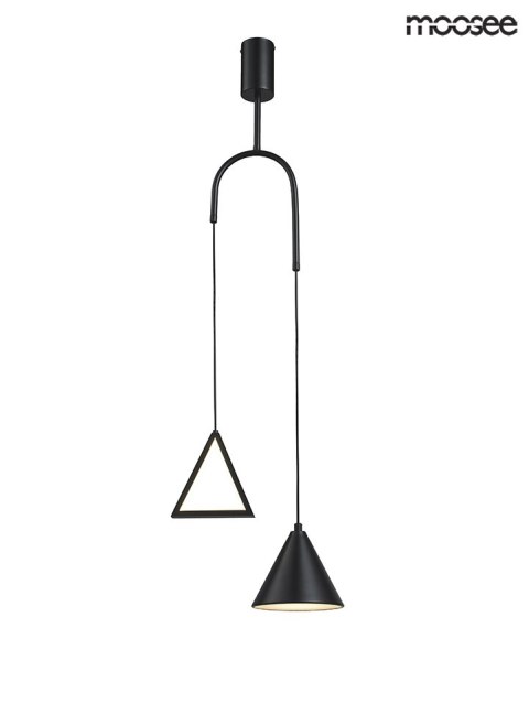 Moosee MOOSEE lampa wisząca LED ACUSTICA czarna metal aluminium funkcjonalna i nowoczesna Moosee MOOSEE lampa wisząca LED ACUSTICA czarna metal aluminium funkcjonalna i nowoczesna