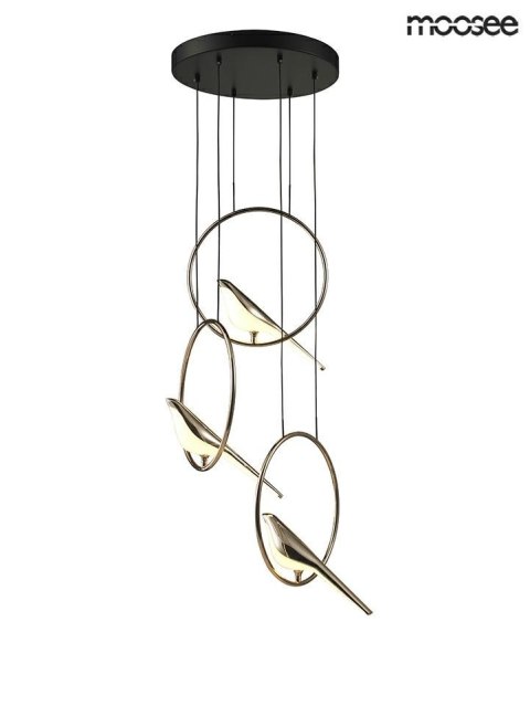 LAMPA WISZĄCA BIRD DISC LED metal ZŁOTA akryl BIAŁY podsufitka CZARNA Moosee MOOSEE do domu i do lokalu LAMPA WISZĄCA BIRD DISC LED metal ZŁOTA akryl BIAŁY podsufitka CZARNA Moosee MOOSEE do domu i do lokalu