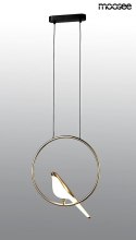 LAMPA WISZĄCA LED BIRD ptak ZŁOTA metal podłużna podsufitka i przewód CZARNY akryl BIAŁY Moosee MOOSEE LAMPA WISZĄCA LED BIRD ptak ZŁOTA metal podłużna podsufitka i przewód CZARNY akryl BIAŁY Moosee MOOSEE