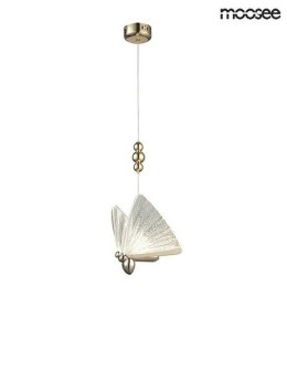 LAMPA WISZĄCA LED BUTTERFLY M Moosee MOOSEE ZŁOTA ALUMINIUM skrzydła szkło kryształowe - MOTYL