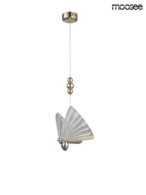 LAMPA WISZĄCA LED BUTTERFLY M Moosee MOOSEE ZŁOTA ALUMINIUM skrzydła szkło kryształowe - MOTYL LAMPA WISZĄCA LED BUTTERFLY M Moosee MOOSEE ZŁOTA ALUMINIUM skrzydła szkło kryształowe - MOTYL