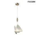 Moosee MOOSEE lampa wisząca LED BUTTERFLY S złota metal skrzydła szkło kryształowe transparentny - motyl Moosee MOOSEE lampa wisząca LED BUTTERFLY S złota metal skrzydła szkło kryształowe transparentny - motyl