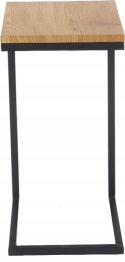HALMAR ława stolik prostokątna NISA 40x30 blat MDF laminowany - dąb złoty stelaż stal malowana proszkowo - czarny HALMAR ława stolik prostokątna NISA 40x30 blat MDF laminowany - dąb złoty stelaż stal malowana proszkowo - czarny