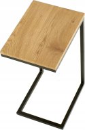 HALMAR ława stolik prostokątna NISA 40x30 blat MDF laminowany - dąb złoty stelaż stal malowana proszkowo - czarny HALMAR ława stolik prostokątna NISA 40x30 blat MDF laminowany - dąb złoty stelaż stal malowana proszkowo - czarny