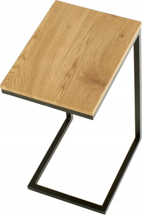 HALMAR ława stolik prostokątna NISA 40x30 blat MDF laminowany - dąb złoty stelaż stal malowana proszkowo - czarny HALMAR ława stolik prostokątna NISA 40x30 blat MDF laminowany - dąb złoty stelaż stal malowana proszkowo - czarny