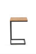 HALMAR ława stolik prostokątna NISA 40x30 blat MDF laminowany - dąb złoty stelaż stal malowana proszkowo - czarny HALMAR ława stolik prostokątna NISA 40x30 blat MDF laminowany - dąb złoty stelaż stal malowana proszkowo - czarny