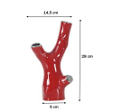 OUTLET Forte AZ-CE-C124 Wazon czerwono-srebrny OUTLET Forte AZ-CE-C124 Wazon czerwono-srebrny