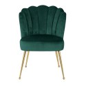 Richmond Interiors RICHMOND krzesło PIPPA GREEN - welur, podstawa złota Richmond Interiors RICHMOND krzesło PIPPA GREEN - welur, podstawa złota