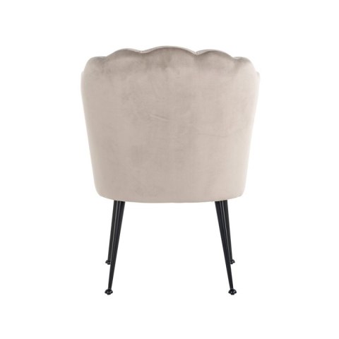 Richmond Interiors RICHMOND krzesło PIPPA KHAKI - welur, podstawa czarna Richmond Interiors RICHMOND krzesło PIPPA KHAKI - welur, podstawa czarna