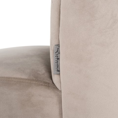 Richmond Interiors RICHMOND krzesło PIPPA KHAKI - welur, podstawa czarna Richmond Interiors RICHMOND krzesło PIPPA KHAKI - welur, podstawa czarna