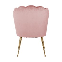Richmond Interiors RICHMOND krzesło PIPPA PINK - welur, podstawa złota