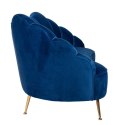 Richmond Interiors RICHMOND sofa COSETTE BLUE - welur, podstawa złota