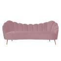 Richmond Interiors RICHMOND sofa COSETTE PINK - welur, podstawa złota