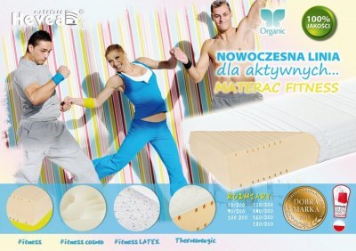Materac z lateksem Hevea Fitness Bio Lateks 200x80 (Aloe Green Power) Materac z lateksem Hevea Fitness Bio Lateks 200x80 (Aloe Green Power)
