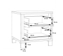 Forte TRONDHEIM TDHK011-C773 Szafka nocna z szufladami, Dąb Artisan / Dąb czarny