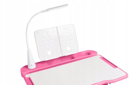 Fun Desk BIURKO KRZESEŁKO REGULOWANE + LAMPKA I STOJAK NA KSIĄŻKI - ZESTAW Cubby VANDA PINK Fun Desk BIURKO KRZESEŁKO REGULOWANE + LAMPKA I STOJAK NA KSIĄŻKI - ZESTAW Cubby VANDA PINK