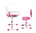 Fun Desk BIURKO KRZESEŁKO REGULOWANE + LAMPKA I STOJAK NA KSIĄŻKI - ZESTAW Cubby VANDA PINK Fun Desk BIURKO KRZESEŁKO REGULOWANE + LAMPKA I STOJAK NA KSIĄŻKI - ZESTAW Cubby VANDA PINK
